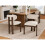 (Walnut, Boucle) 4 Solid Wood Dining Chairs - Walnut Boucle 10