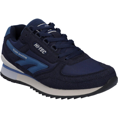 (7 UK, Navy/Black) Hi-Tec Mens Silver Shadow Suede Trainers