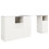 (White, MDF) Sleek 360 Rotating Bar Table – 198.5 x 30 x 75 cm 8