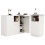 (White, MDF) Sleek 360 Rotating Bar Table – 198.5 x 30 x 75 cm 11