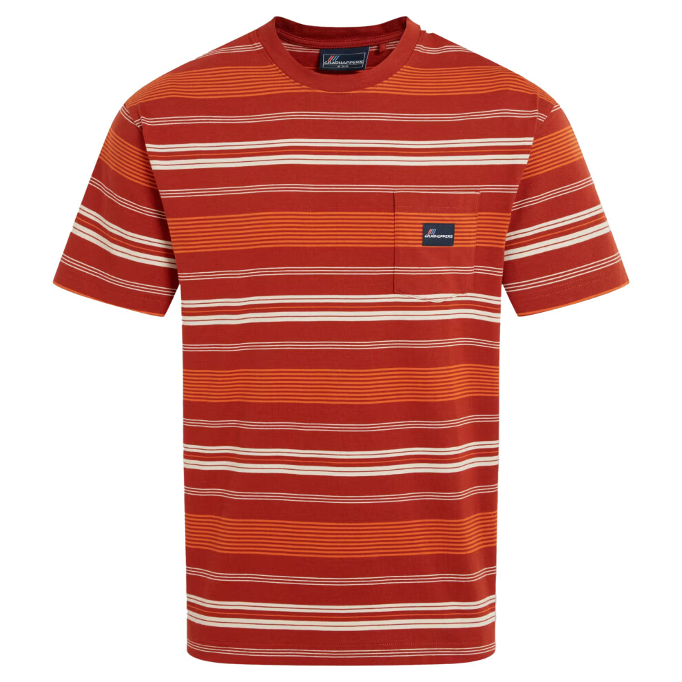 Craghoppers (L, Red Beach) Mens Pointer Striped Short-Sleeved T-Shirt
