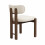 (Walnut, Boucle) 2-Pack Solid Walnut Dining Chairs, Boucle 8