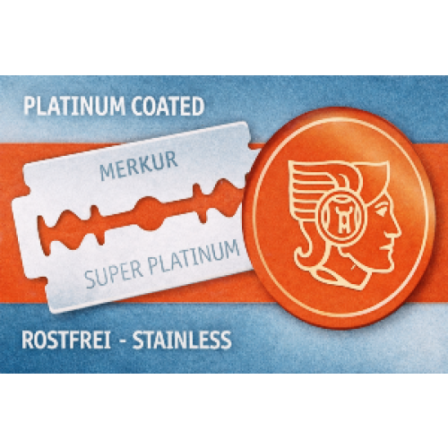 100 Merkur Super Platinum Double Edge Razor Blades