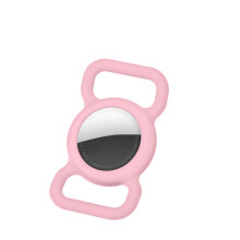 AirTag Holder for Necklace, Pink, Thin Lightweight Case for Pets Kids