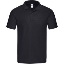 (S, Black) Fruit Of The Loom Mens Original Pique Polo Shirt