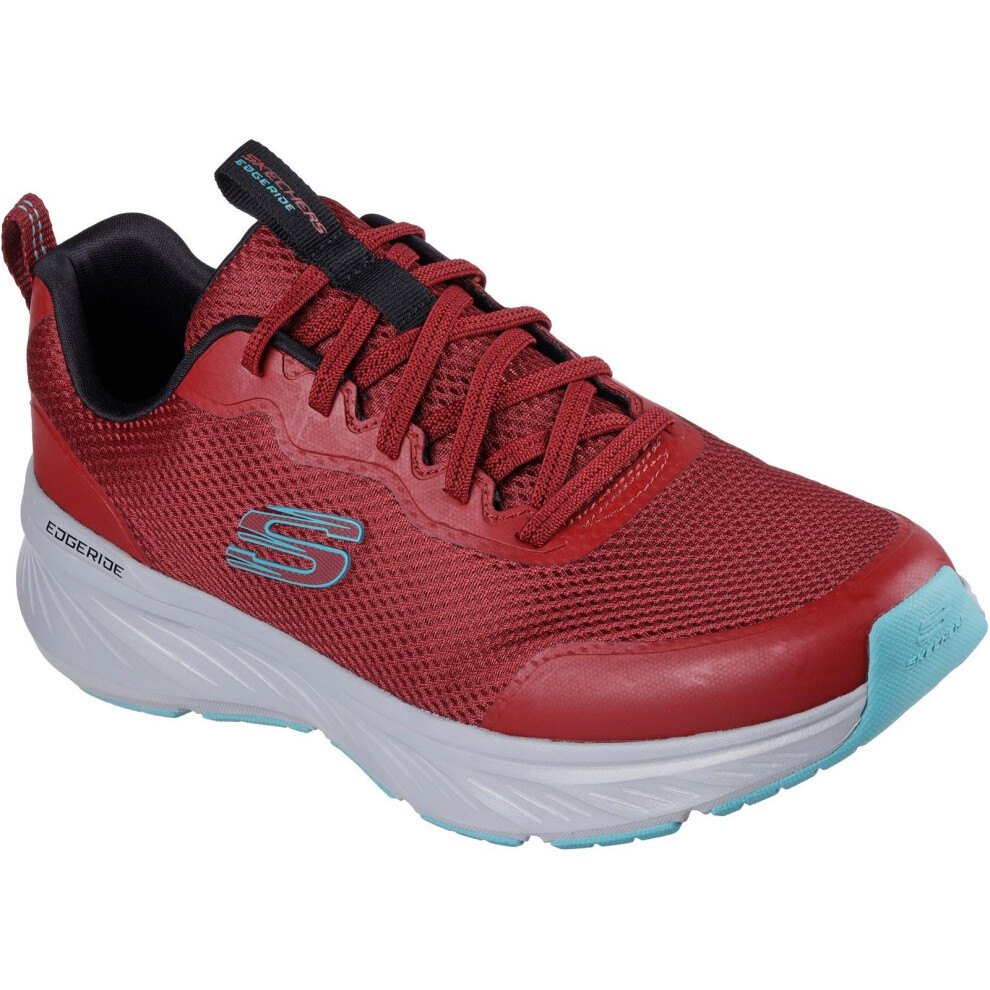 Skechers (9 Uk, Burgundy/Grey) Mens Edgeride Rekze Trainers
