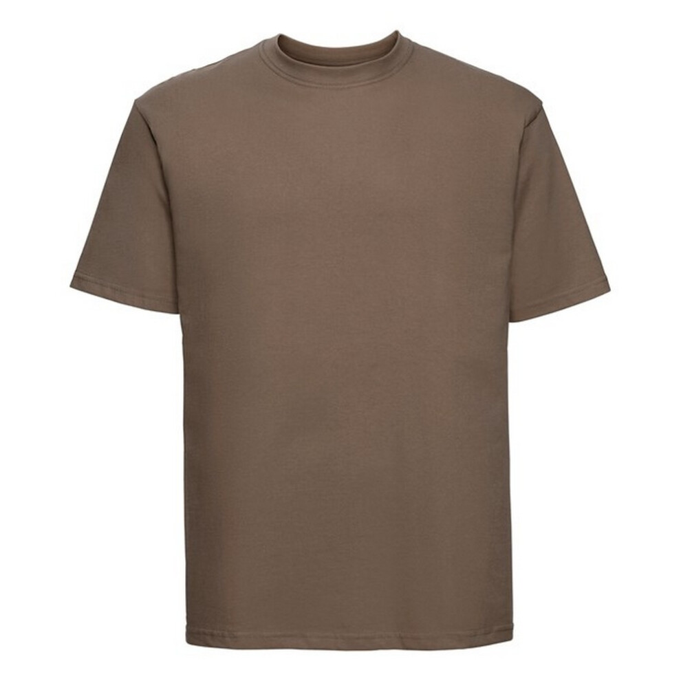 Russell (Xs, Mocha) Mens Classic Ringspun Cotton T-Shirt