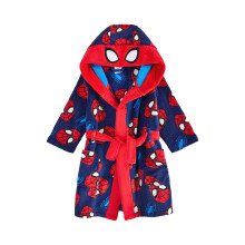 (7-8 Years, Red/Blue) Spider-Man Boys All-Over Print Hooded Robe
