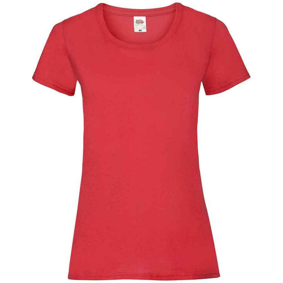 Fruit Of The Loom (10 Uk, Red) Womens/Ladies Valueweight Heather Lady Fit T-Shirt