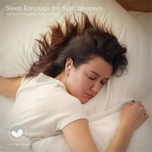 Mini Sleep Wireless Earbuds Bluetooth 5.4 In Ear Headphones with Noise Cancelling Mic LED Display Touch Control for iPhone Android 1