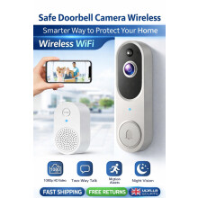 Wireless Video Doorbell Camera WiFi Smart 1080P HD Night Vision 2 Way Audio UK