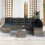 VidaXL vidaXL Gartensofa-set 9 stk. Schwarz Poly Rattan 3