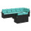 VidaXL vidaXL Gartensofa-set 9 stk. Schwarz Poly-Rattan 2