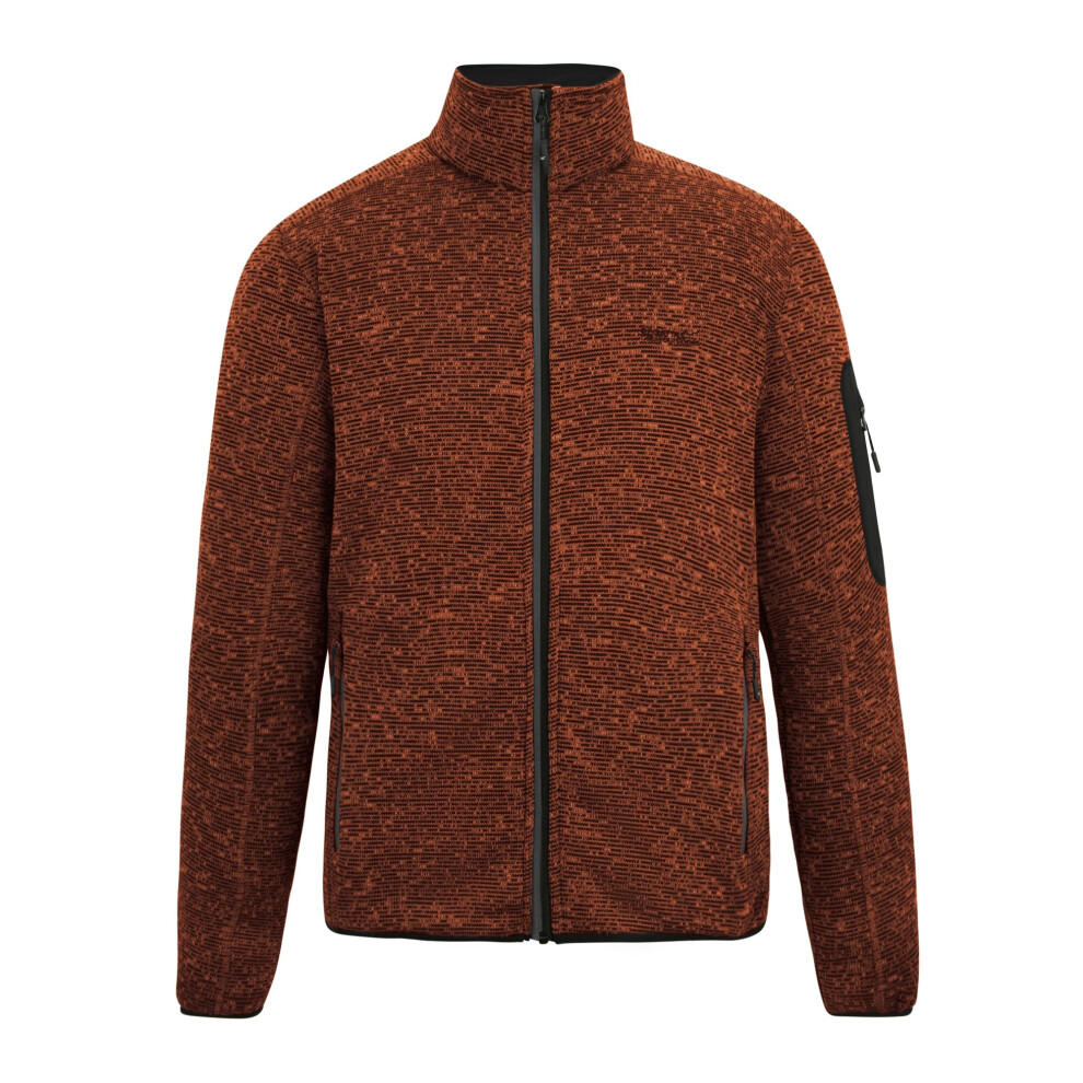 Regatta (S, Brick) Mens Newhill Marl Full Zip Fleece Jacket