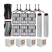 20 Ersatzteile für E25 Omni/E28 Omni Staubsaugeraufsätze: Hauptbürste, Seitenbürste, Walze, Wischmopp, HEPA-Filter, Staubbeutel