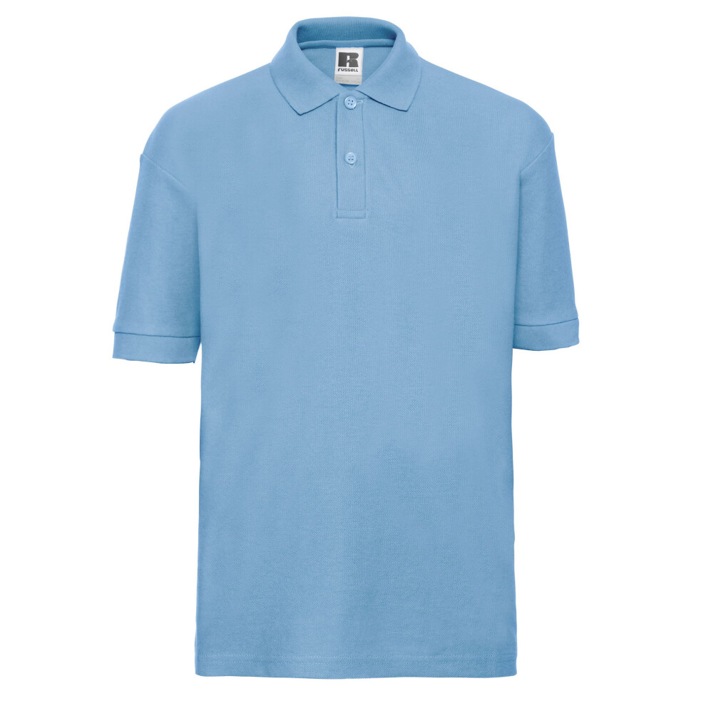 Russell (3-4 Years, Sky Blue) Childrens/Kids Pique Polo Shirt