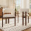 (Walnut, Boucle) 2x Solid Walnut Dining Chairs - Boucle 1