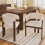 (Walnut, Boucle) Set of 4 Solid Wood Dining Chairs – Walnut 1