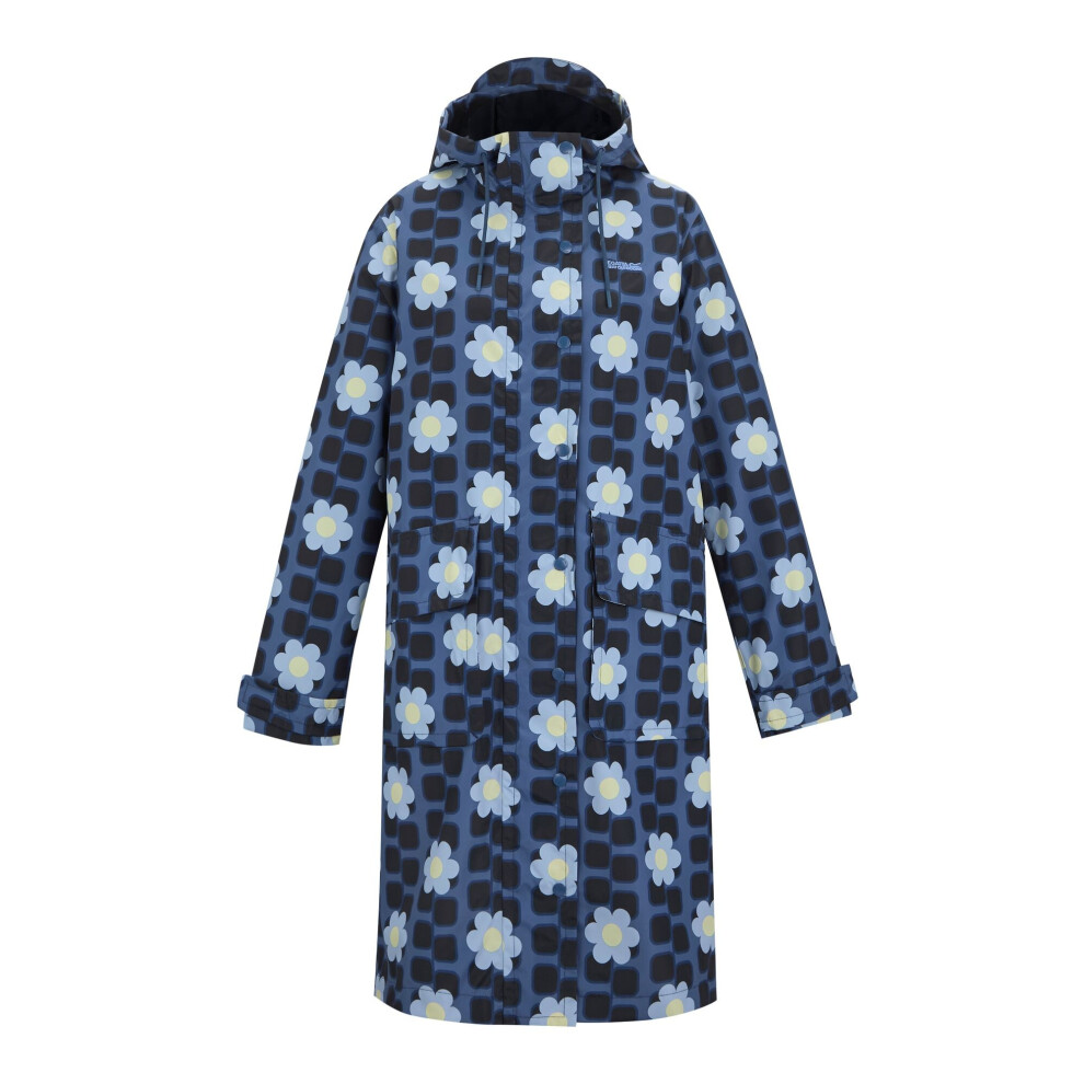 Regatta (20 Uk, Blue) Womens/Ladies Orla Kiely Floral Long Length Waterproof Jacket