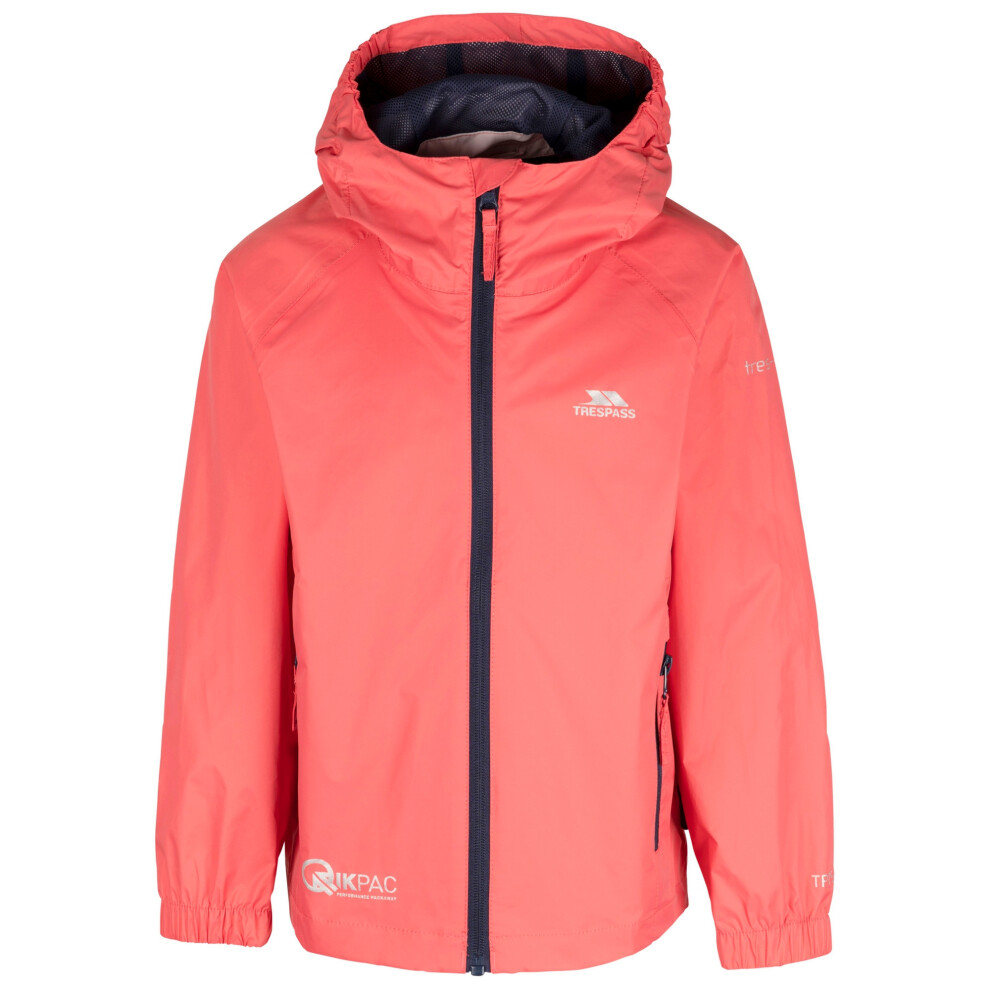 Trespass (3-4 Years, Peach Blush) Childrens/Kids Qikpac Packaway Jacket