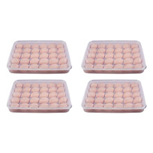 Egg Container, Refrigerator Deviled Egg Tray Carrier with Lid for 60 Eggs - Plastic Fridge Stackable Portable 4 Pack