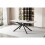 Extendable Marble Dining Table, 150-180cm Black & White 11