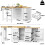 (White, MDF) 120-180cm Adjustable White Dining Table 6