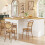(White, MDF) 120-180cm Adjustable White Dining Table 3