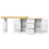 (White, MDF) 120-180cm Adjustable White Dining Table 9