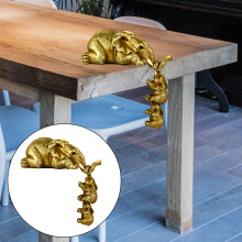 Elefant Familie Resin Deko Set Gold Muttertag