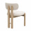 (Natural, Boucle) 2x Solid Wood Dining Chairs - Natural Boucle 11