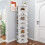 (8 floors, circular shape) 8-Tier Rotating Shoe Rack Tower - White 1