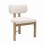 (Natural, Boucle) 2x Solid Wood Dining Chairs - Natural Boucle 9