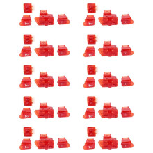 40X Klaxon de Moto Bouton de Commutation de Clignotant Bouton de Démarrage pour DIO ZX AF27 AF28 AF34 AF35 Rouge