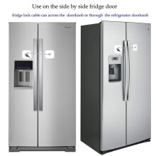 Refrigerator Lock, Fridge Lock with Key for Adults, Lock for A Fridge, Cabinet Door(White 4Pack)