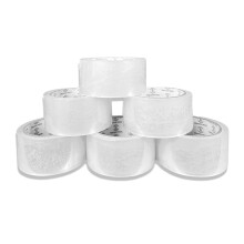 6 x CLEAR STRONG PARCEL PACKAGING PACKING TAPE CARTON SEALING 48MM X 66M