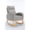 (Foam, LIGHT GREY) Mid-Century Teddy Rocking Chair, Light Grey 1