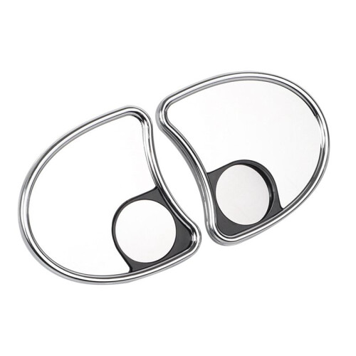 Chrome Batwing Inner Fairing Mount Side Mirrors with Blind Spot for  Touring