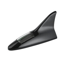 Universal Solar LED Light Car Fin Antenna Roof Tail Modified Light Belt Antenna Driving Safety Warning Light Black