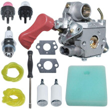 C1M-W44 Carburetor Carb with Air Fuel Filter Kit for Poulan 33CC PP333 PP330 PPB330 PP133 Gas Trimmer