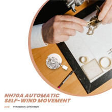 Japan NH70/NH70A Hollow Automatic Watch Movement 21600 BPH 24 Jewels High Accuracy Fit for Mechanical Watches