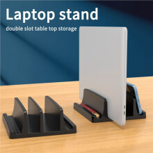 Suporte Vertical para Laptop, Suporte de Mesa com 2 Slots e Estação de Acoplamento para Laptop, Compatível com para , Tablet e Celular -