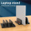 Suporte Vertical para Laptop, Suporte de Mesa com 2 Slots e Estação de Acoplamento para Laptop, Compatível com para , Tablet e Celular - 1
