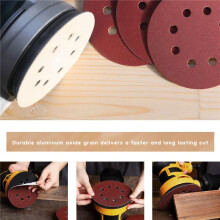 100 PCS 5 Inch 8 Holes Hook and Loop Sanding Disc Sandpaper, 20 Pcs Each of 600 800 1000 1500 2000 Grits Sand Paper for Random Track Sanders