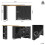Swivel Sideboard with Shelves – Black Finish 2