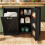 Swivel Sideboard with Shelves – Black Finish 7