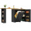 Swivel Sideboard with Shelves – Black Finish 12