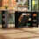 Swivel Sideboard with Shelves – Black Finish 9