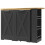 Swivel Sideboard with Shelves – Black Finish 14