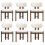 (Walnut, Boucle) 6 Solid Wood Dining Chairs - Walnut Boucle 9